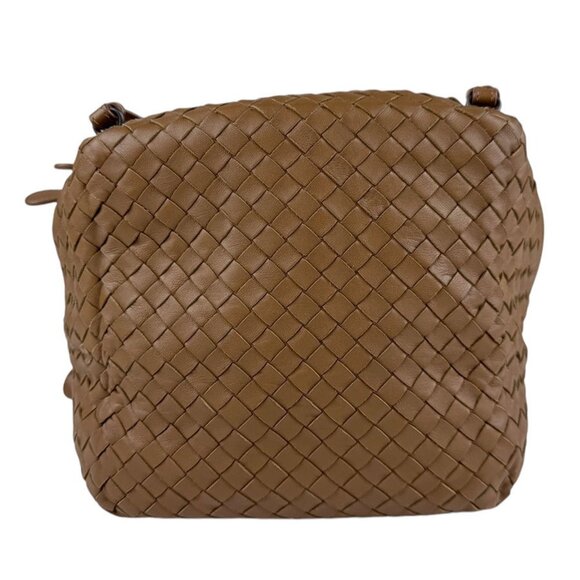 BOTTEGA VENETA Brown Leather Intrecciato Shoulder Bag - Picture 1 of 5